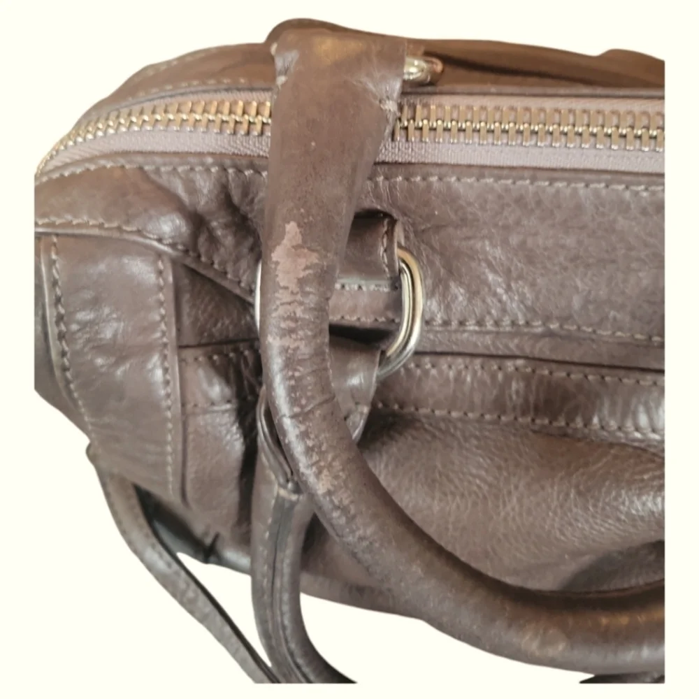 Rebecca Minkoff Small Soft Brown/Tan Distressed Leather Satchel Handbag